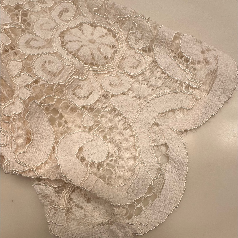 Nanette Lepore Short Sleeve Bone Top with Bow on the Back - Picture 6 of 9
